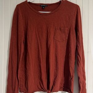 J. Crew Long Sleeve Tee in Rust
